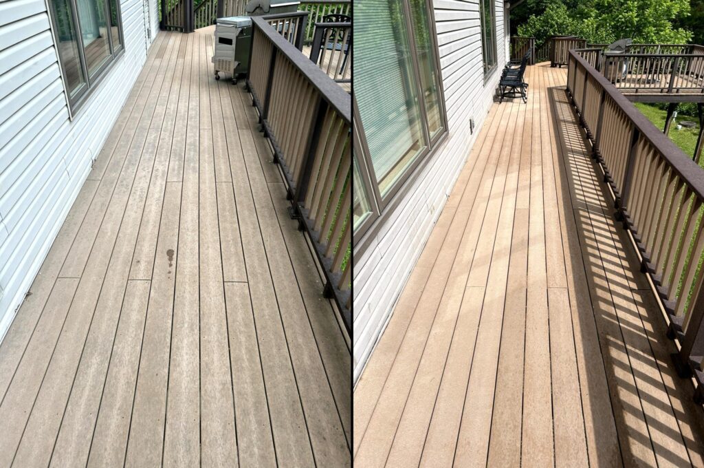 Deck cleaning and brightening